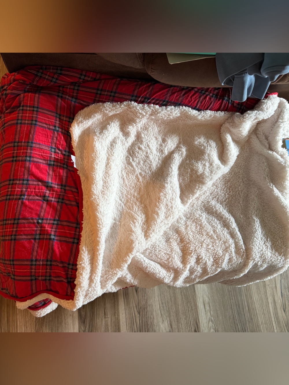 Little Sleepies Cozy Red Plaid Oversized Cloud